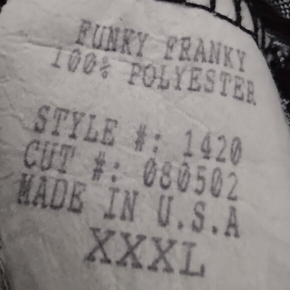 FUNKY FRANKY GRAY AND BLACK VERTICAL STRIPES LONG TUNIC RARE VINTAGE SIZE 3X - Picture 7 of 8